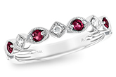 B147-56498: LDS WED RG .20 RUBY .26 TGW