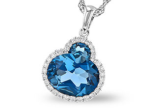 B327-61079: NECK 2.86 LONDON BLUE TOPAZ 3.00 TGW (10X8 OVAL)