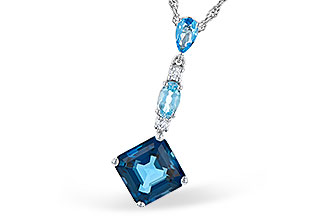 H327-57406: NECK 2.95 TW BLUE TOPAZ 3.00 TGW