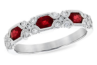 L327-58288: LDS WED RG .74 RUBY 1.00 TGW (4x3MM RUBY)