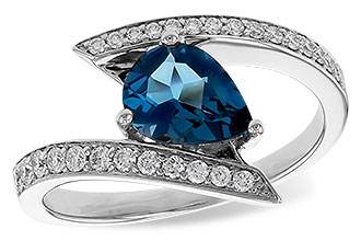 L329-37397: LDS RG 1.04 LONDON BLUE TOPAZ 1.28 TGW (8x6MM)