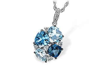 M243-91915: NECK 2.60 BLUE TOPAZ 2.70 TGW