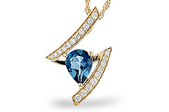 M329-37397: NECK 1.04 LONDON BLUE TOPAZ 1.23 TGW (8x6MM)